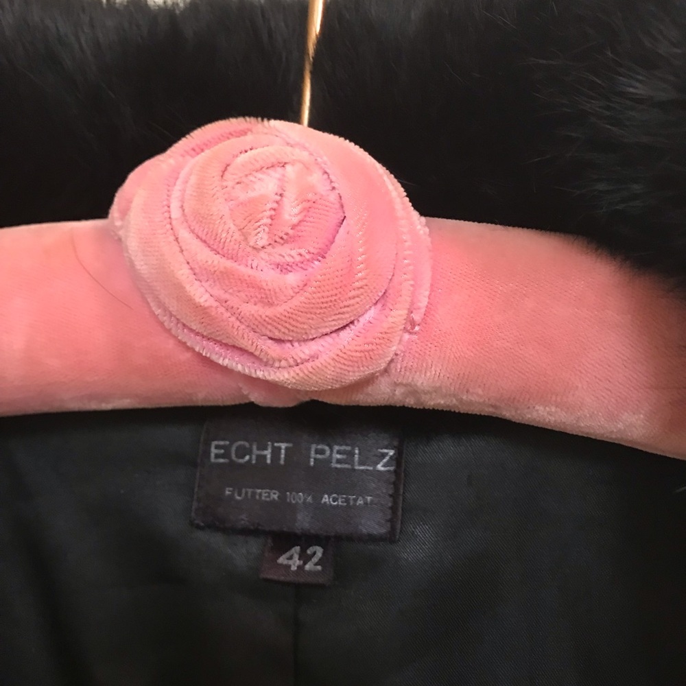 Echt Pelz Rabbit Fur Pea Coat - Picture 4 of 8